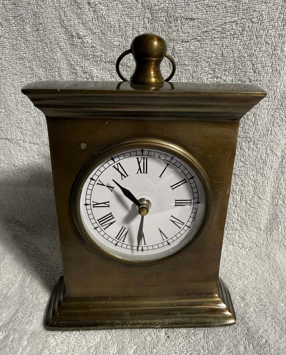 Brass Mantel Desk Clock